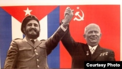Cartel de solidaridad entre Castro y Jruschov