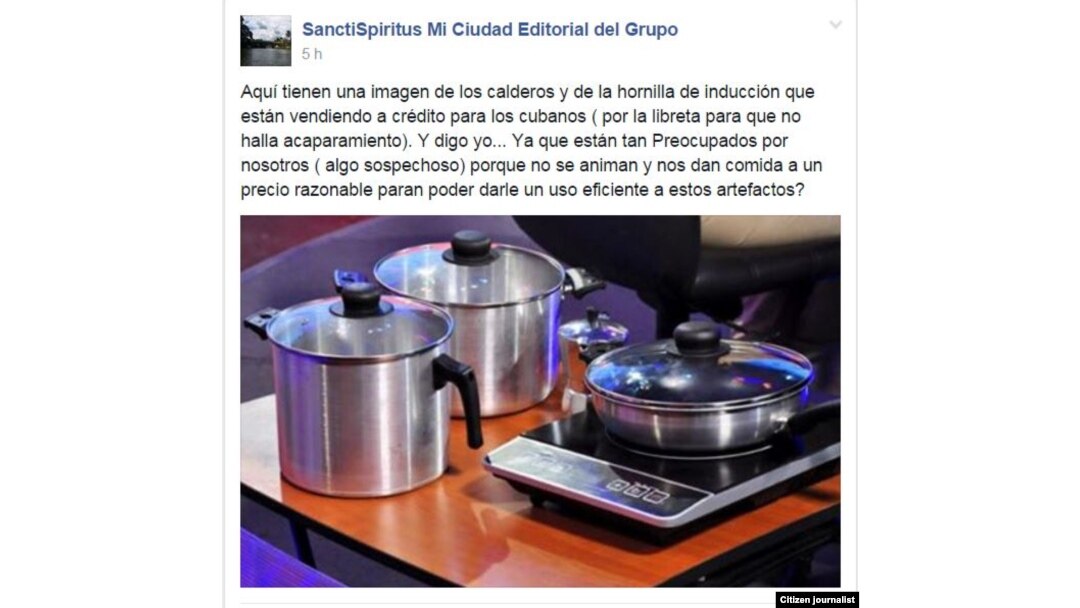 Reporta Cuba. Kit de cocina de inducción que se venderá en Cuba a la población. Foto: Facebook.
