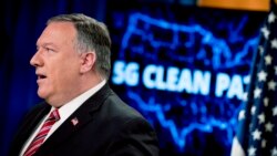 El secretario de Estado, Michael R. Pompeo, presentó el 29 de abril de 2020 la Iniciativa Red Limpia para mantener los datos seguros y privados (Andrew Harnik/AP Images)