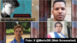 Presos políticos en Cuba en una imagen compartida en X por el congresista Mario Díaz-Balart