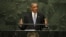 El presidente estadounidense, Barack Obama, interviene en la Asamblea General de las Naciones Unidas celebrada en Nueva York (Estados Unidos).