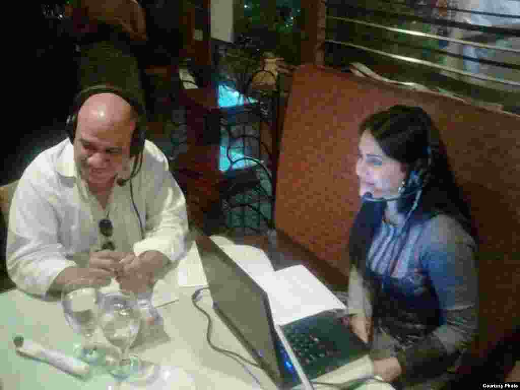 Juan Juan y Lizandra a punto de comenzar.