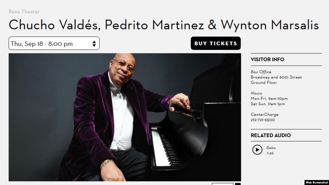 Sitio web oficial de la institución Jazz at Lincoln Center