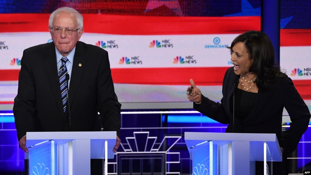 La senadora Pamela Harris, en el debate celebrado en la ciudad de Miami (Foto: AFP).