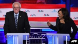 La senadora Pamela Harris, en el debate celebrado en la ciudad de Miami (Foto: AFP).