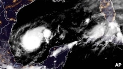 Imagen del satélite del huracán Milton. (NOAA via AP)