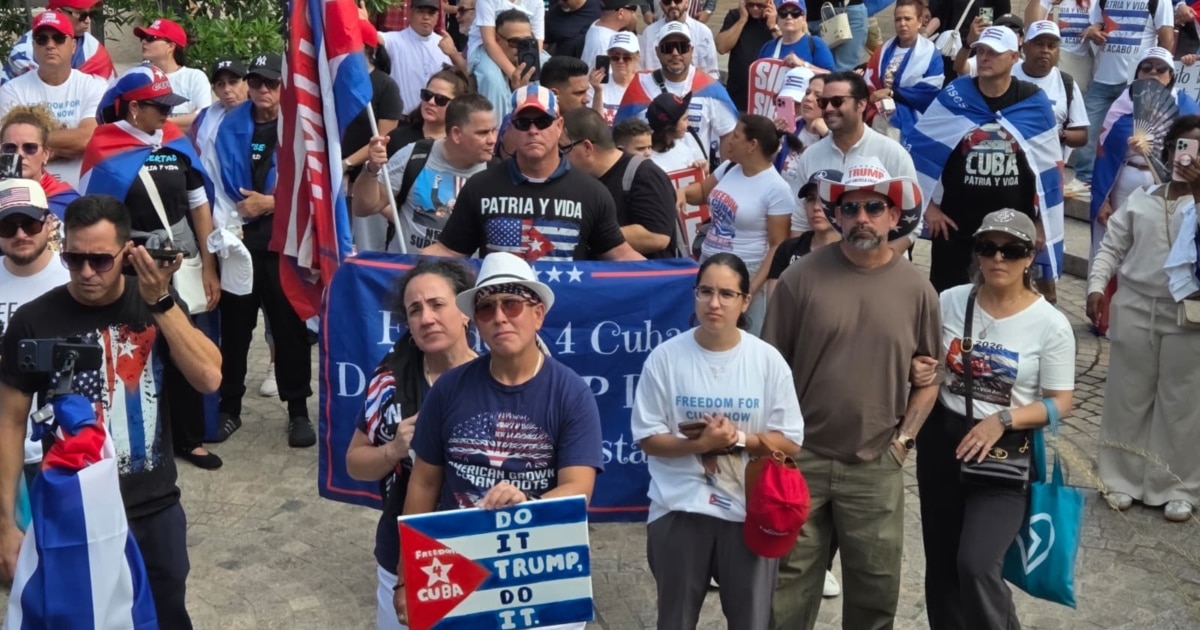 Manifestación de cubanos en Washington D. C., publicada en la crónica del 1 de octubre de 2026.