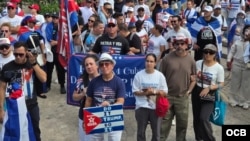 Manifestación de cubanos en Washington D.C.