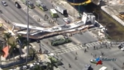 Investigadores buscan causa del derrumbe de puente peatonal en Miami