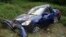 Auto conducido por Ángel Carromero accidentado en Cuba.