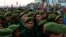 Miembros de las Fuerzas Armadas en Cuba en un acto oficial en La Habana, el 22 de mayo de 2026, en apoyo a Raúl Castro. (Reuters/Norlys Pérez)