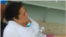 La cubana mientras esperaba recibir atención médica. 