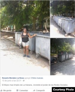 Depósitos ya limpios de basura, luego de la denuncia de Rosario Morales.