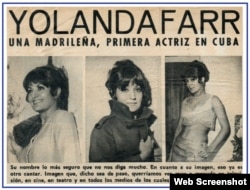 La actriz española era muy conocida en el mundo de la farándula cubana.