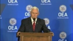 Pence denuncia "oscura nube de tiranía" sobre Cuba, Venezuela y Nicaragua