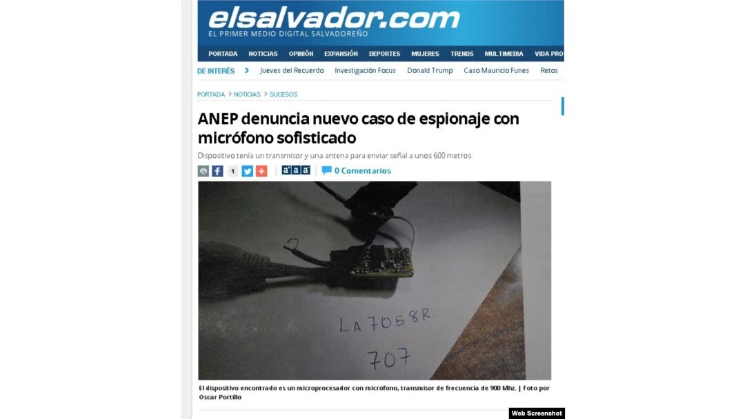 Micrófono escondido.