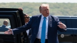 El presidente de Estados Unidos, Donald Trump, llega al aeropuerto de Groton-New London, el miércoles, 20 de mayo de 2026.