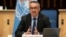El jefe de la OMS, Tedros Adhanom Ghebreyesus, habla en una sesión de la Junta Ejecutiva contra el COVID-19 en Ginebra, Suiza, el 21 de enero de 2021. Christopher Black/WHO/Repartido via REUTERS.