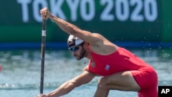 Fernando Dayán Jorge ganó la medalla de oro en la Canoa a 1000 metros en Tokio 2020 Foto: Kirsty Wigglesworth (AP)