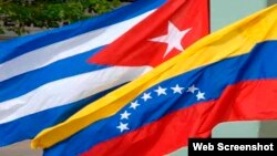 Banderas de Cuba y Venezuela