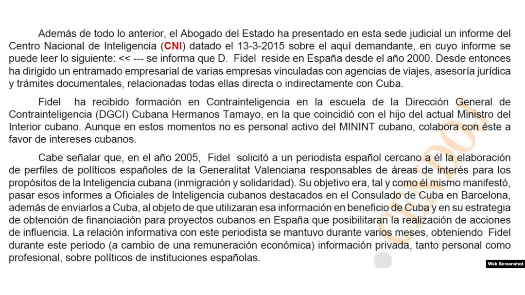 Detalle de la sentencia de denegación de ciudadanía a Yolexi Singh emitida por la Audiencia Nacional de España.