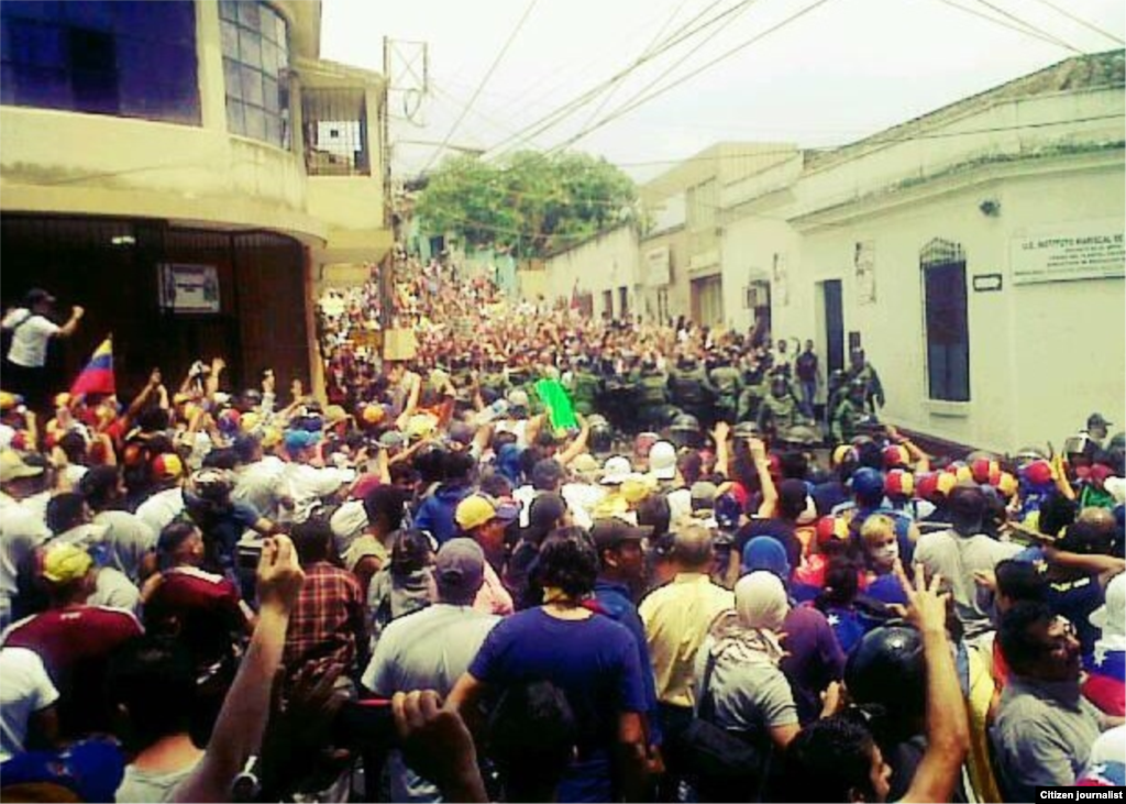 La manifestación había sido autorizada por la Alcaldía de San Cristóbal. 