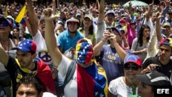 Manifestación de la oposición en Caracas (Archivo)