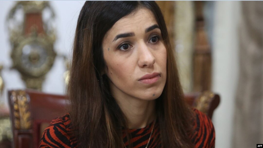 Nadia Murad, víctima de "trata" y Premio Nobel de la Paz 2018. Embajadora de Buena Voluntad de la ONU