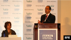 Dilma Roussef y Marcelo Odebrecht en 2009 durante un foro organizado por el diario estadounidense The Wall Street Journal y el brasileño Valor Económico en Nueva York.