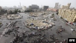 Vista general de una de las manifestaciones antigubernamentales en Egipto. Foto de archivo