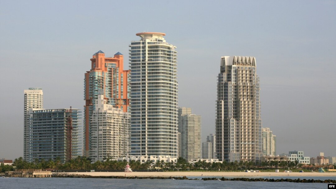 Vista panorámica de Miami Beach, Florida. 