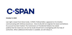 CSPAN afirma que fue pirateada la cuenta de Twitter de Scully