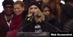 Madonna en Marcha de las Mujeres en Washington.
