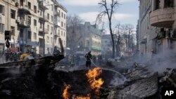 Imagen de la guerra rusa en Ucrania (AP Photos).