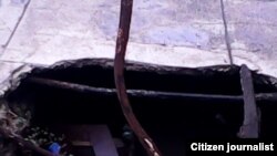 Reporta Cuba. Calles rotas. Foto: Misael Aguilar.