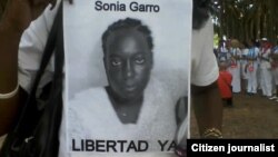 Reporta Cuba. Las Damas de Blanco piden por la libertad de Sonia Garro.