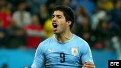 Luis Suárez, de la selección de Uruguay