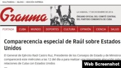 Detelle prensa cubana, diario oficial Granma.