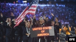 Delegación de EEUU en la ceremonia de inauguración de los Panamericanos 2015