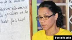 Marthadela Tamayo, activista de los derechos humanos y víctima de un acto represivo el 1 de octubre de 2019 en La Habana. 