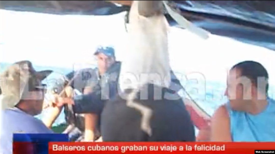 Balseros cubanos rescatados en Honduras