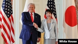Donald Trump y la primera ministra de Japón, Sanae Takaichi.