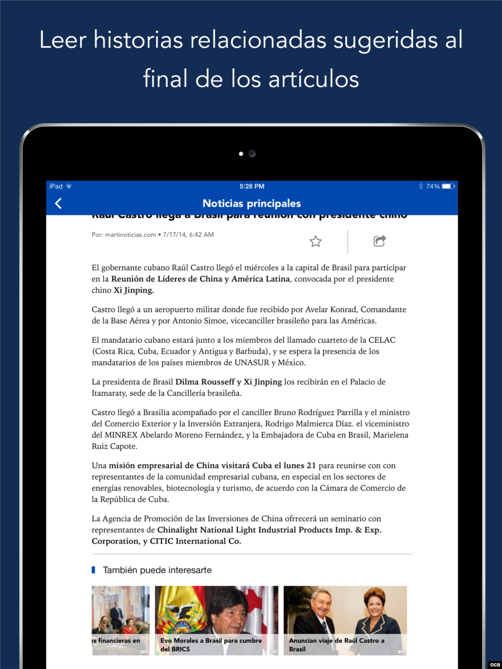 Historias relacionadas para iPad 