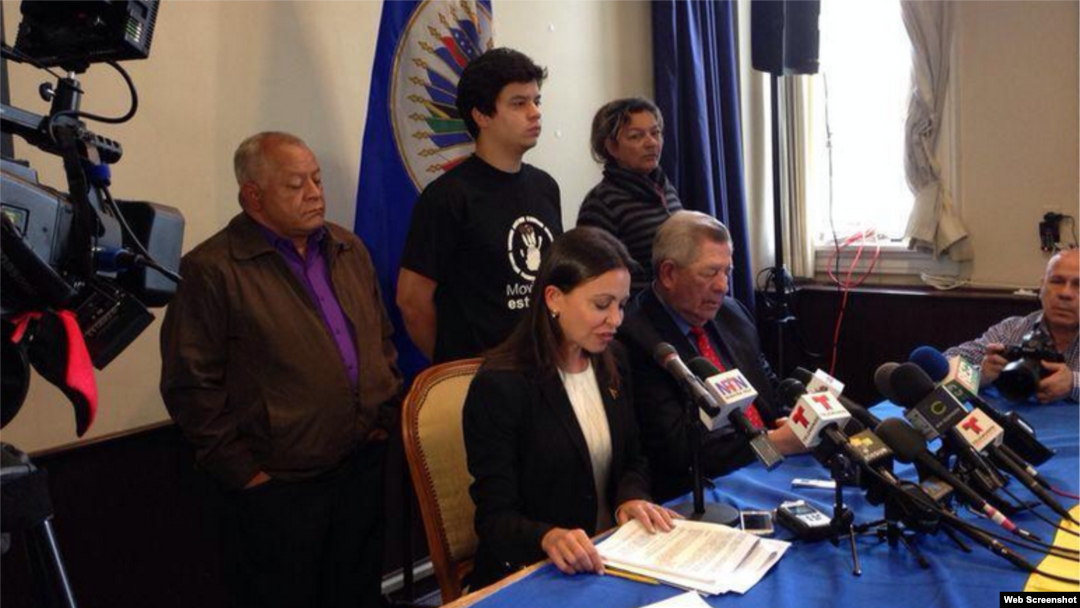 María Corina en la Organización de Estados Americanos (OEA).