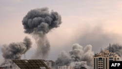 Imagen después de un ataque de Israel en Gaza el 9 de octubre de 2023. (Mahmud Hams/AFP).