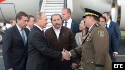 Putin en Nicaragua fue recibido por Daniel Ortega.