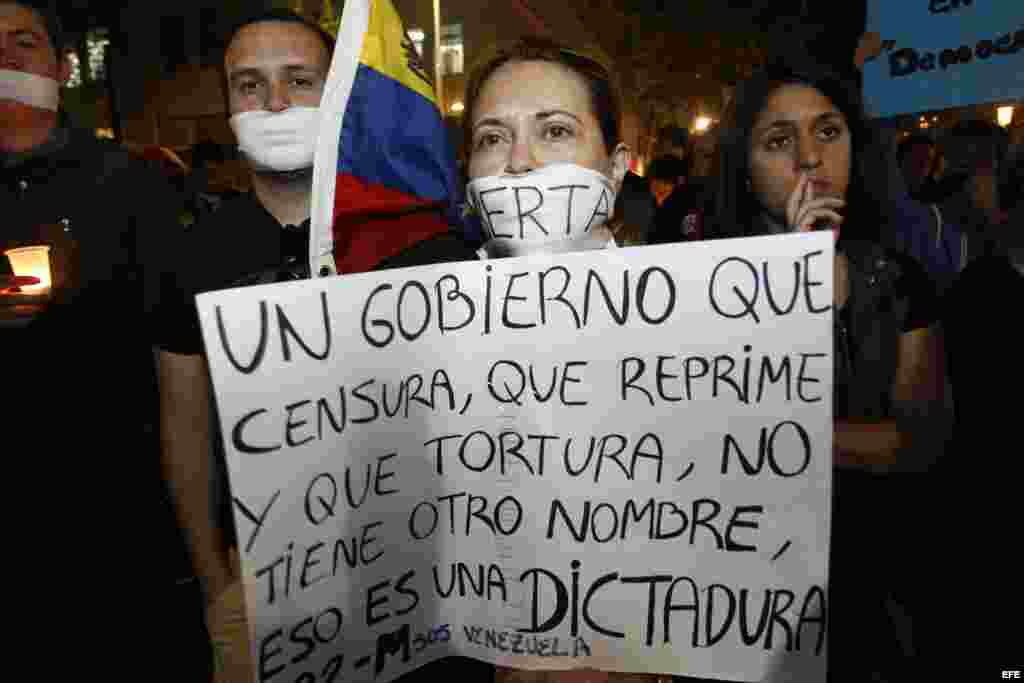 PROTESTAS EN CONTRA DE MADURO ANTES DE LA INVESTIDURA DE BACHELET