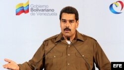 Nicolás Maduro ofreciendo declaraciones sobre cambios en su gabinete ministerial. 