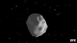 Fotografía de archivo de un asteroide. 