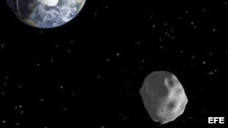 Fotografía de archivo de un asteroide. 